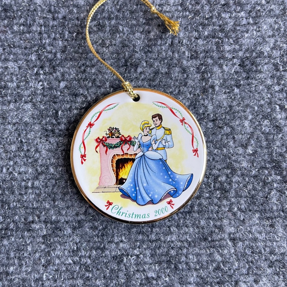 Disney Cinderella 50th Anniversary Christmas 2000 Grolier Ornament with Box
